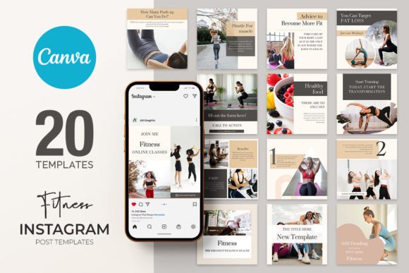 A Practical Evaluation of 20 Fitness Instagram Templates for Canva