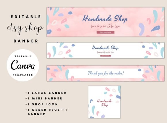A Practical Look at Colors Etsy Shop Banner Templates for Store Branding