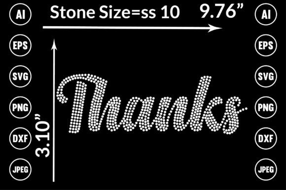 Crafting with Sparkle: Thanks Rhinestone Templates Design