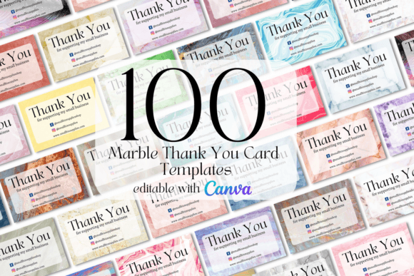 Elevate Your Gratitude: 100 Marble Thank You Card Designs