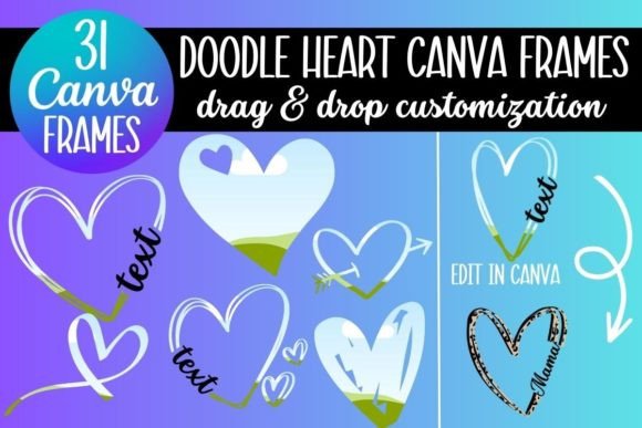 Mastering Visual Content: The Versatility of Doodle Hearts Canva Frame Templates